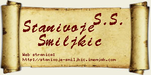 Stanivoje Smiljkić vizit kartica